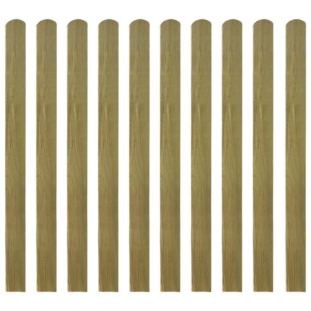 Impregnated Fence Slats 10 pcs Wood 120 cm