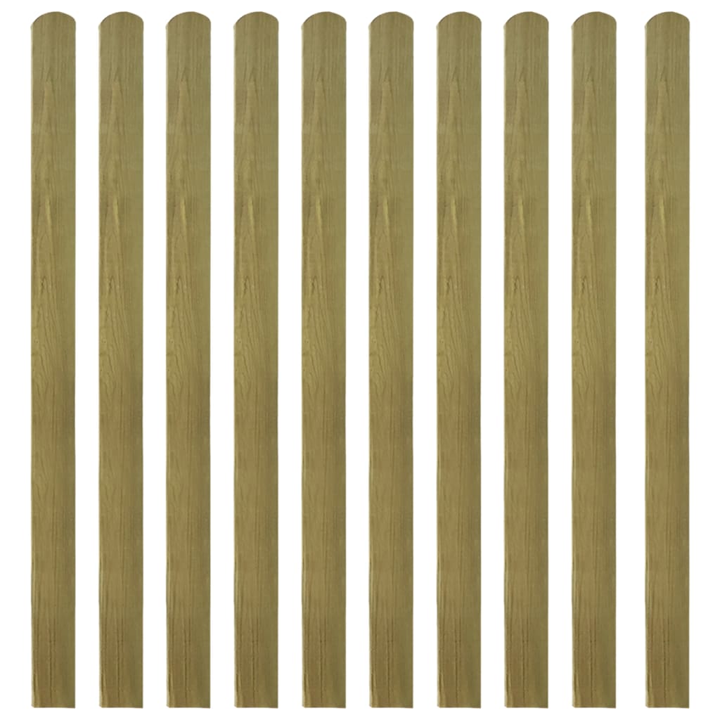 Impregnated Fence Slats 10 pcs Wood 140 cm