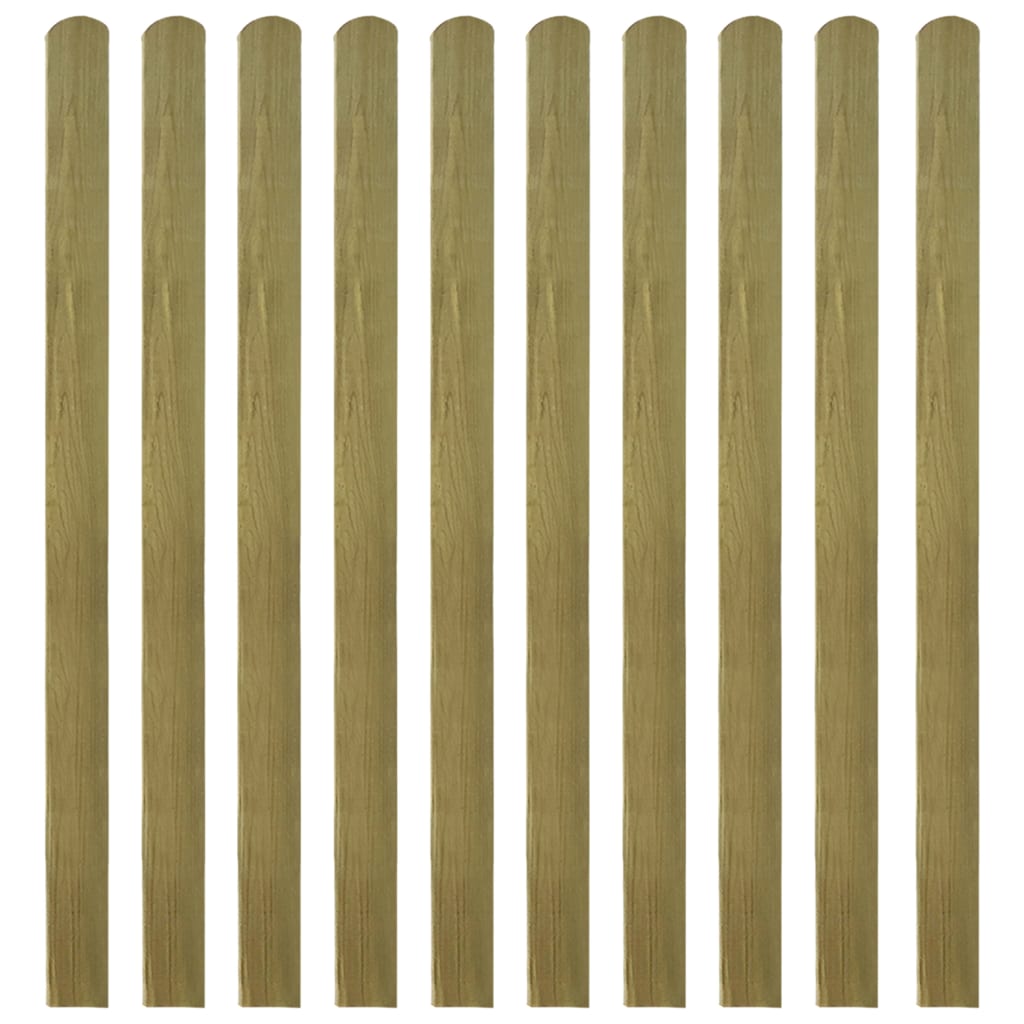 Impregnated Fence Slats 10 pcs Wood 140 cm