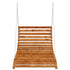 Swing Bed Solid Bent Wood with Teak Finish 115x147x46 cm