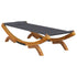 Outdoor Lounge Bed 100x188.5x44 cm Solid Bent Wood Anthracite