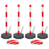 Set of 4 Chain Posts and 2 Plastic Chians of 10 m Each