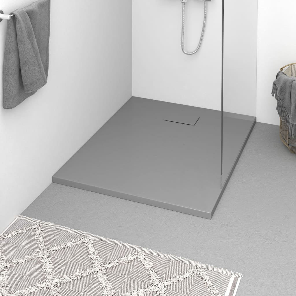 Shower Base Tray SMC Grey 100x80 cm