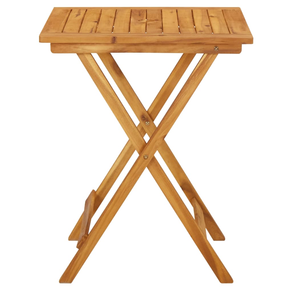 Folding Garden Table 60x60x75 cm Solid Acacia Wood