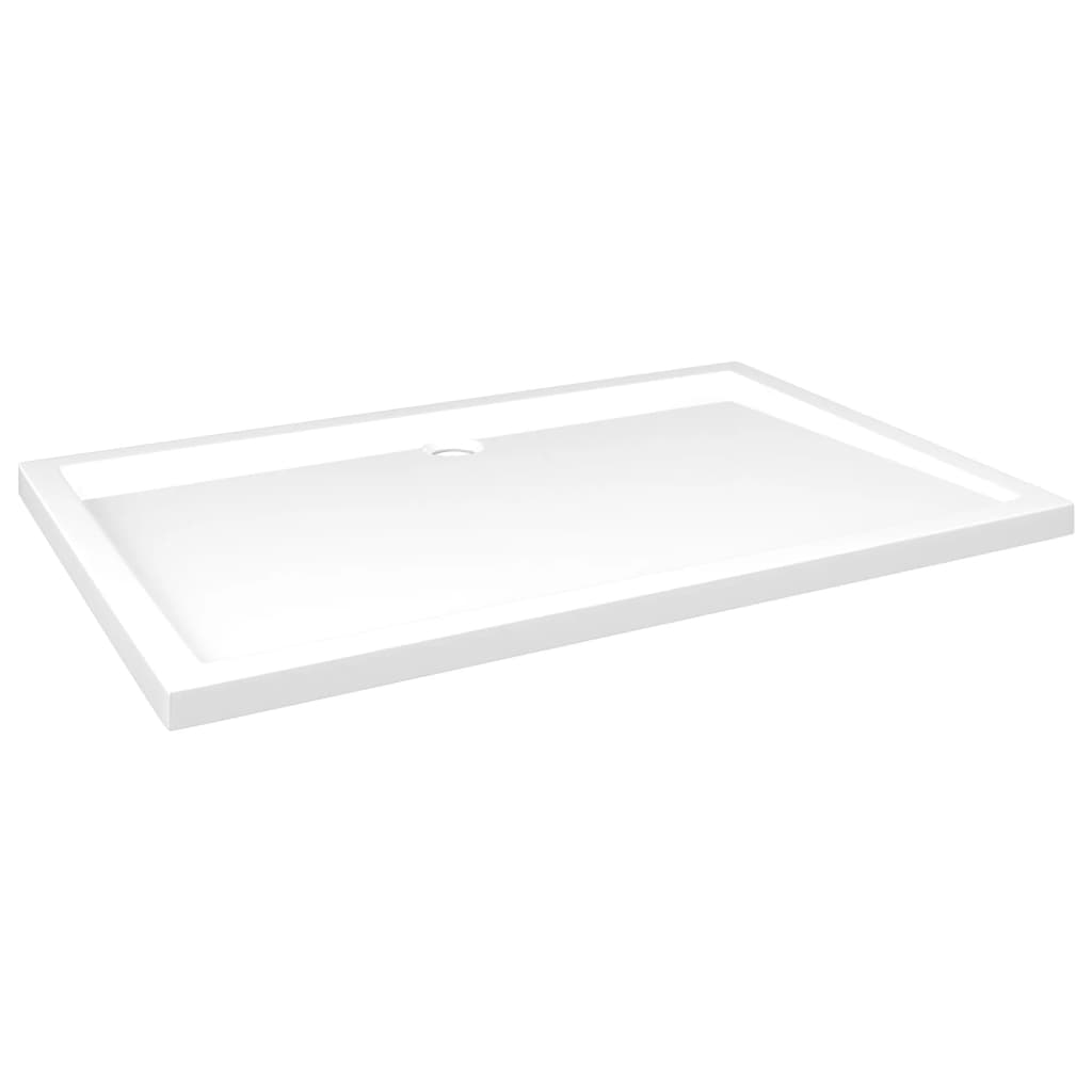 Rectangular ABS Shower Base Tray White 80x120 cm