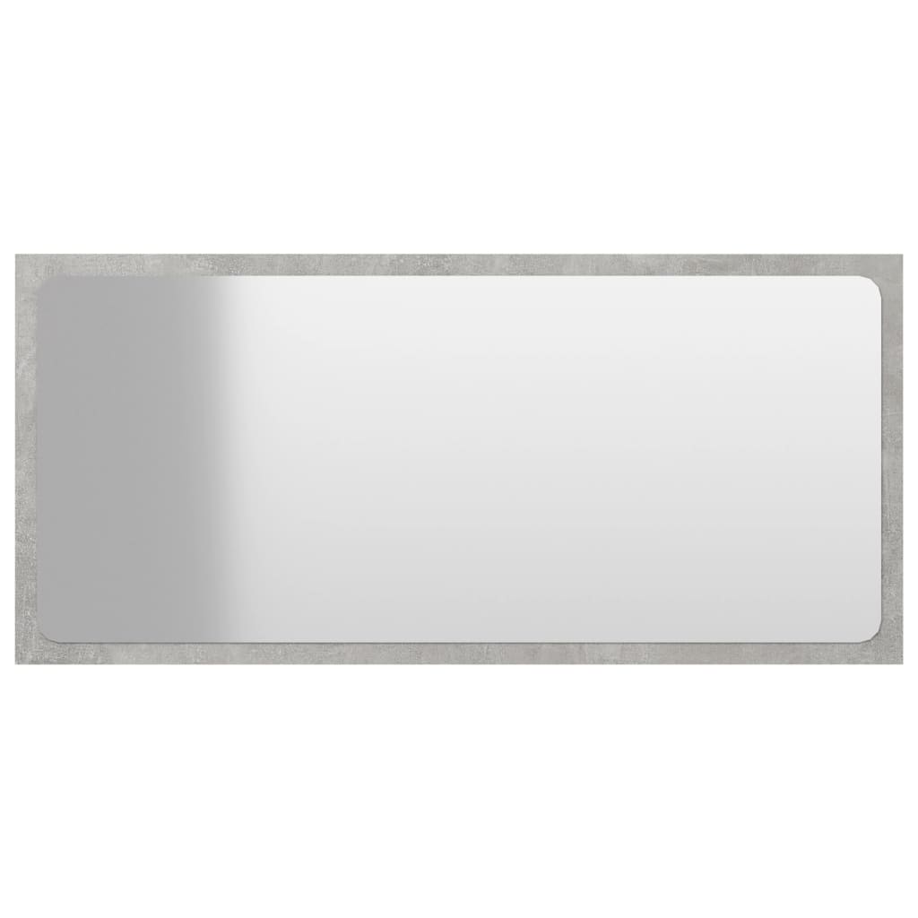 Bathroom Mirror Concrete Grey 80x1.5x37 cm Engineered Wood