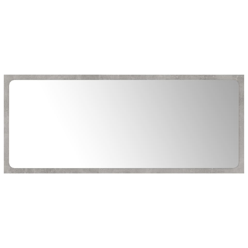 Bathroom Mirror Concrete Grey 90x1.5x37 cm Engineered Wood