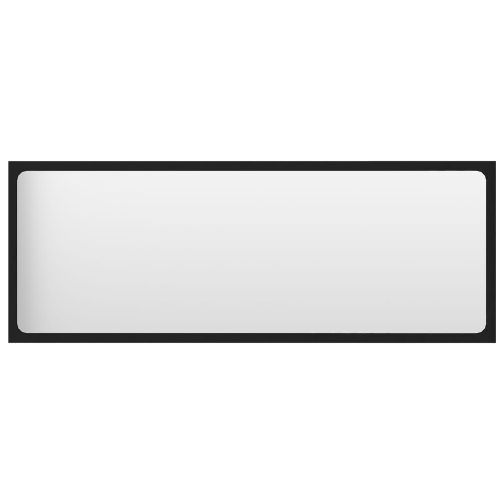 Bathroom Mirror Black 100x1.5x37 cm Engineered Wood