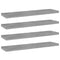 Bookshelf Boards 4 pcs Concrete Grey 40x10x1.5 cm Engineered Wood
