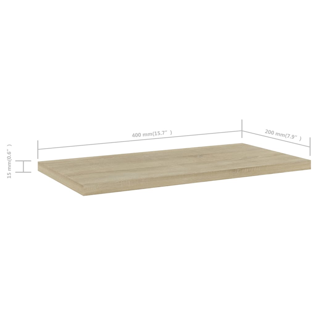 Bookshelf Boards 4 pcs Sonoma Oak 40x20x1.5 cm Engineered Wood