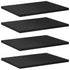 Bookshelf Boards 4 pcs High Gloss Black 40x30x1.5 cm Engineered Wood