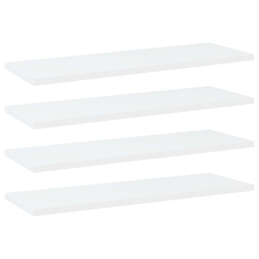 Bookshelf Boards 4 pcs White 60x20x1.5 cm Engineered Wood