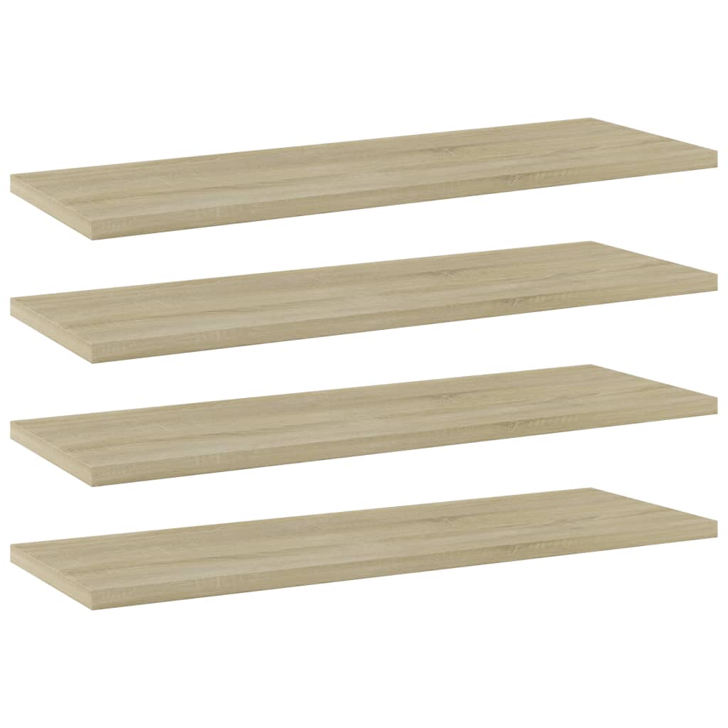 Bookshelf Boards 4 pcs Sonoma Oak 60x20x1.5 cm Engineered Wood