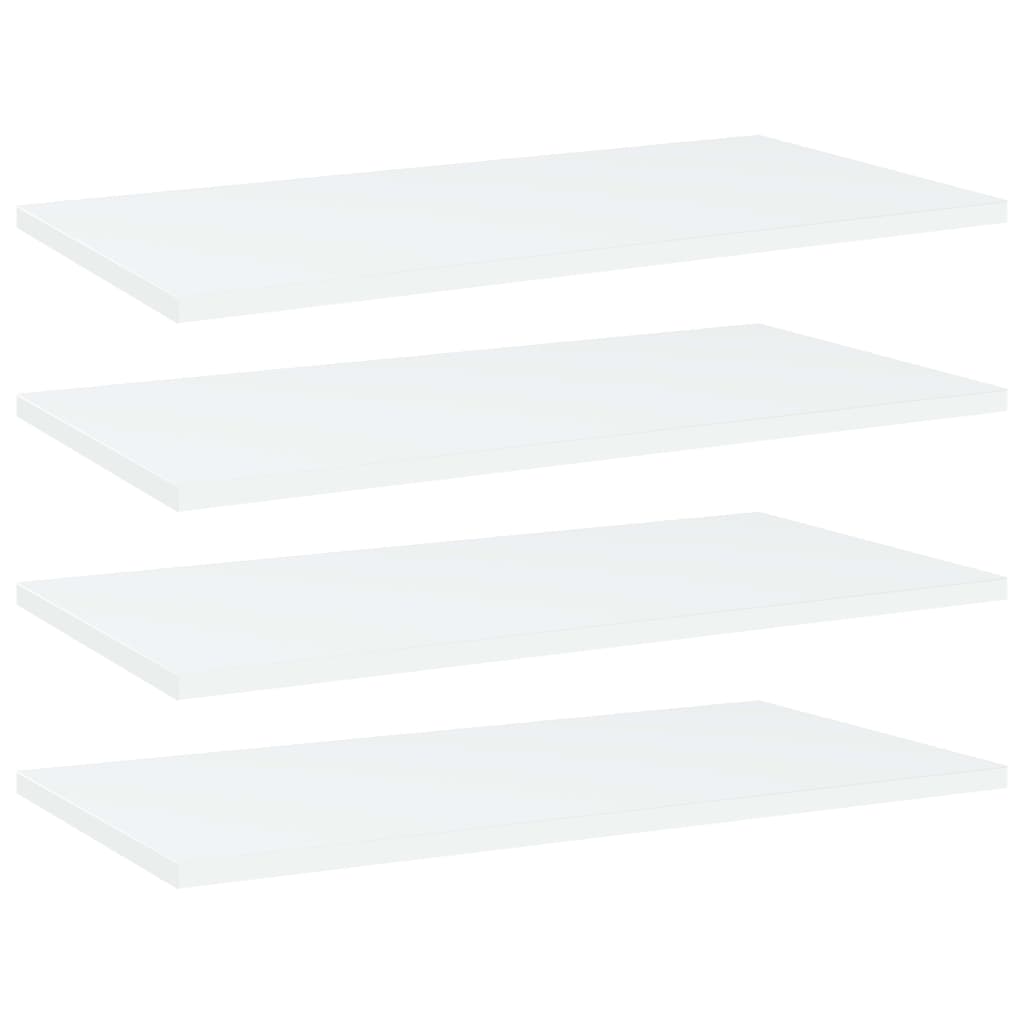 Bookshelf Boards 4 pcs White 60x30x1.5 cm Engineered Wood