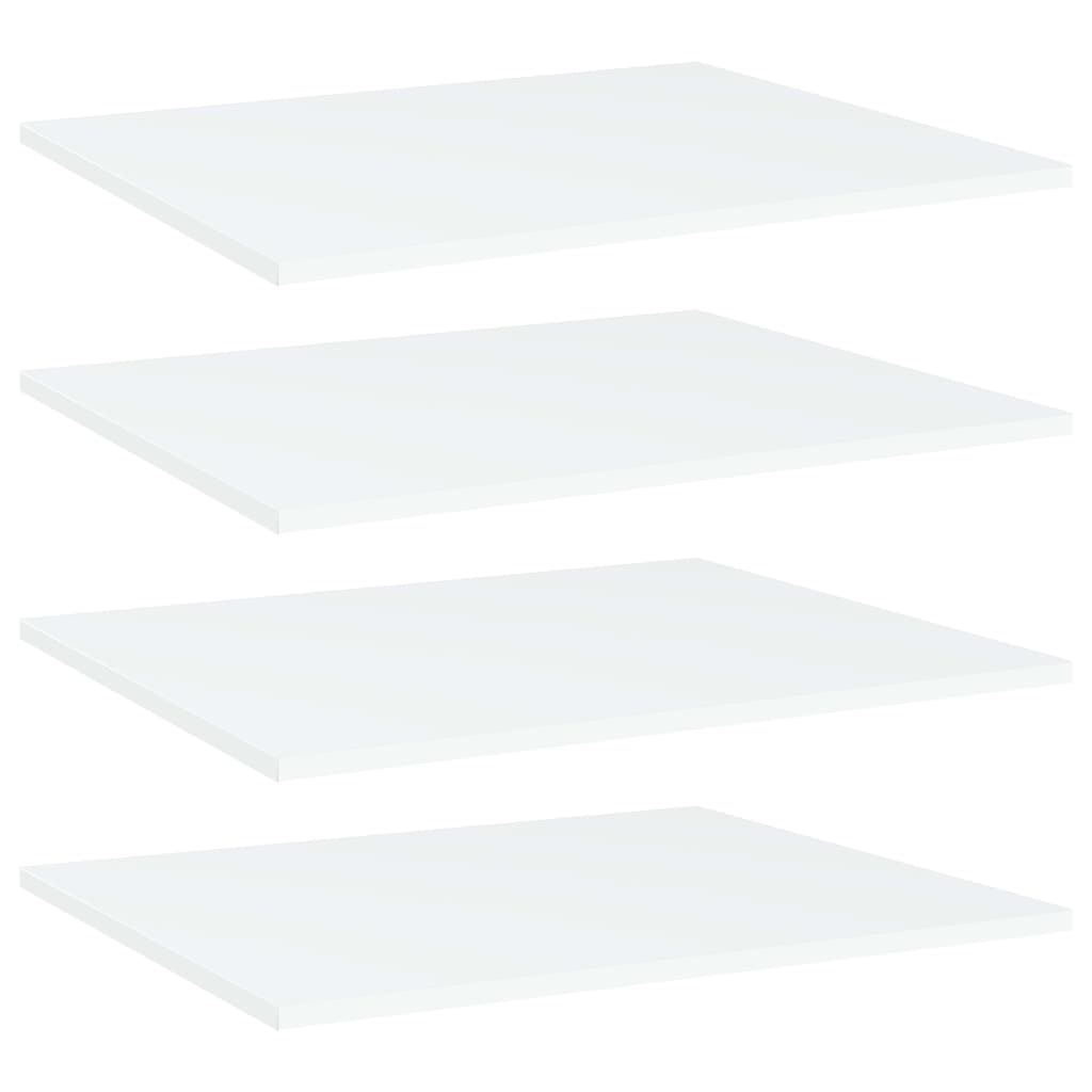 Bookshelf Boards 4 pcs White 60x50x1.5 cm Engineered Wood