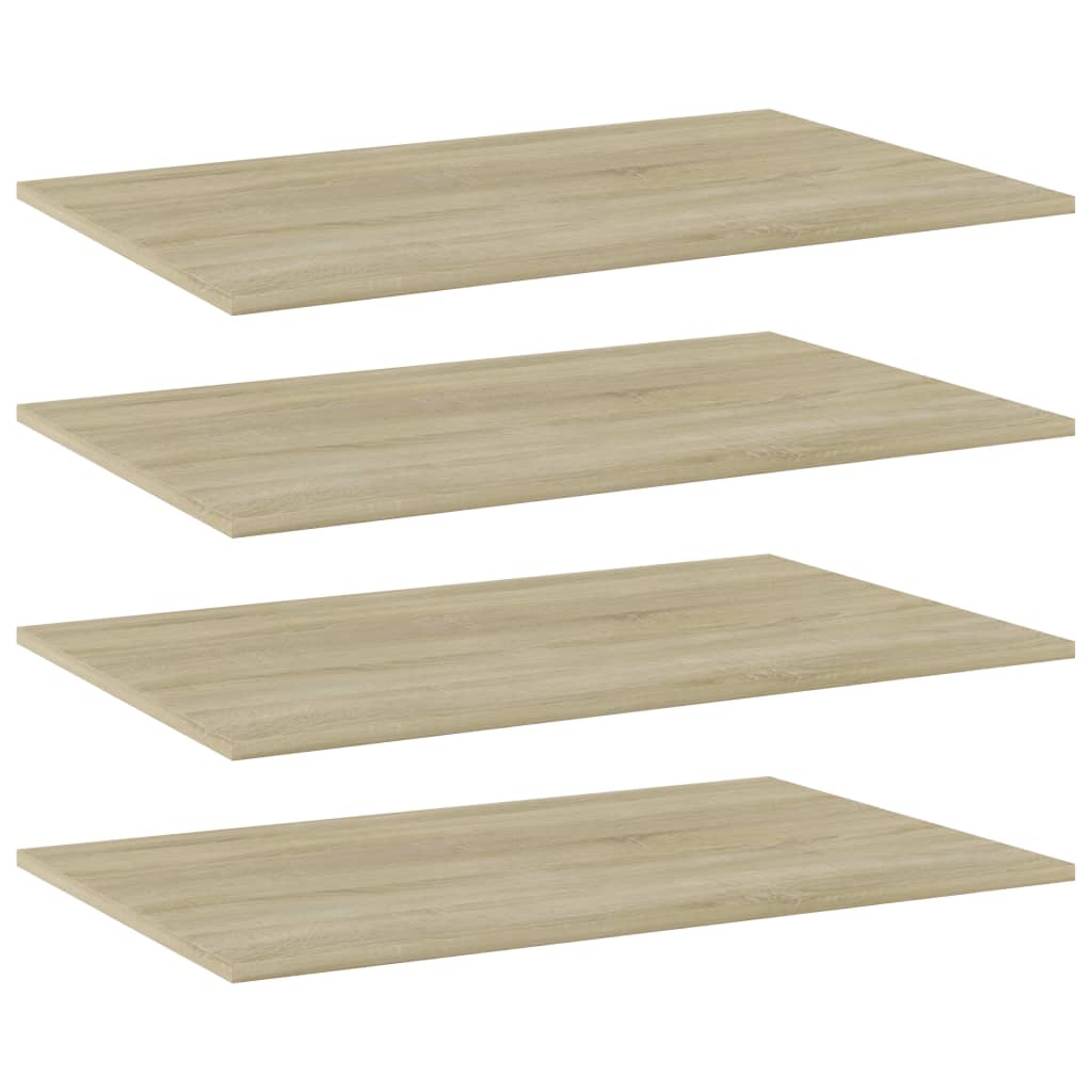 Bookshelf Boards 4 pcs Sonoma Oak 80x50x1.5 cm Engineered Wood