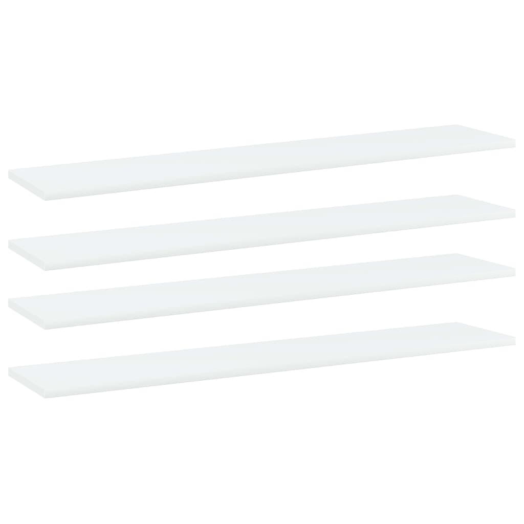 Bookshelf Boards 4 pcs White 100x20x1.5 cm Engineered Wood