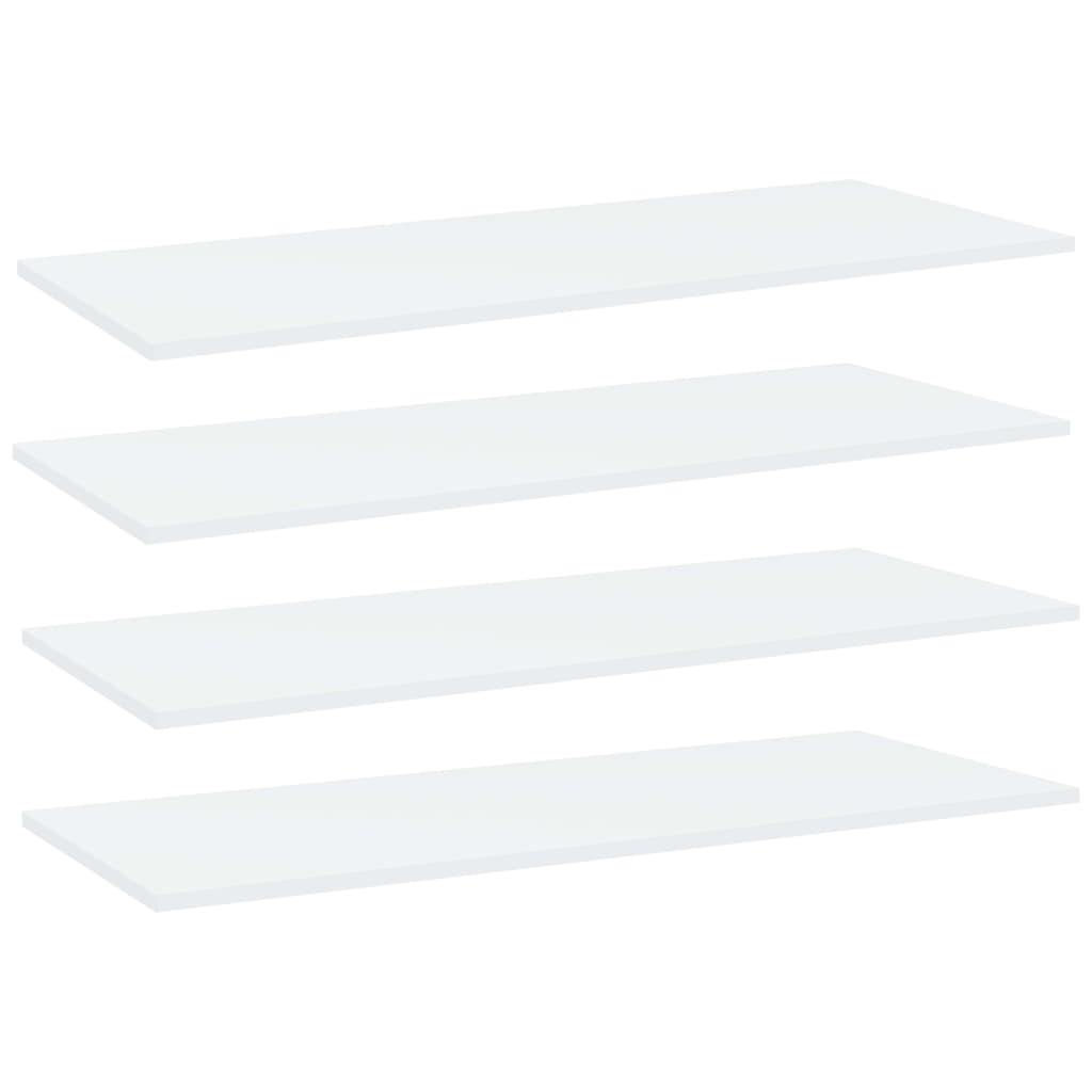 Bookshelf Boards 4 pcs White 100x40x1.5 cm Engineered Wood