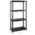 Storage Shelf 4-Tier Black 122x30.5x130 cm Plastic
