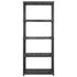 Storage Shelf 5-Tier Black 284x38x170 cm Plastic
