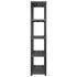 Storage Shelf 5-Tier Black 284x38x170 cm Plastic