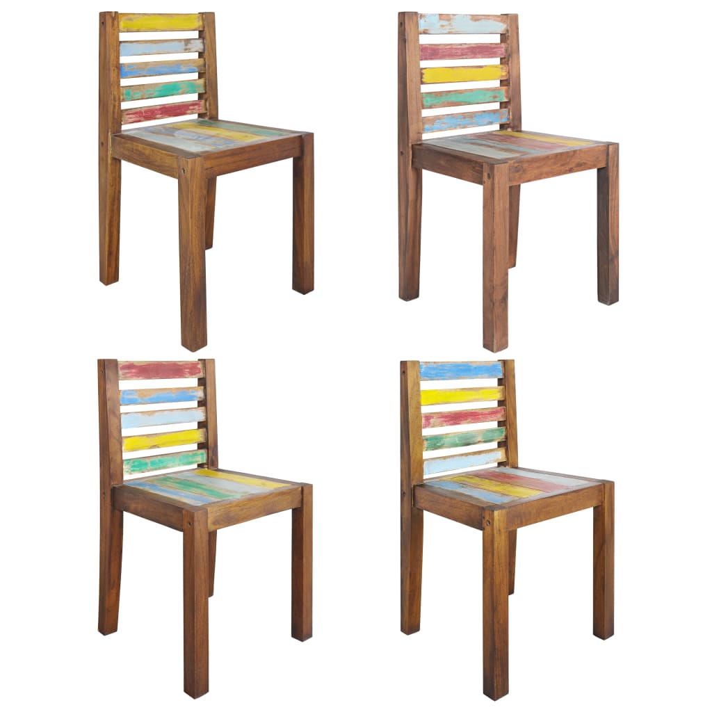 Dining Chairs 4 pcs Solid Reclaimed Wood