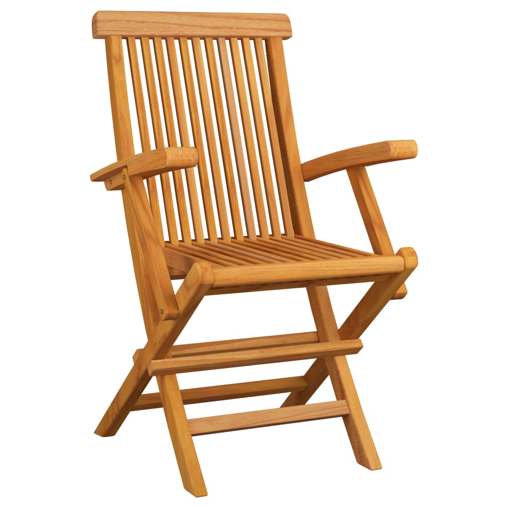 Folding Garden Chairs 6 pcs Solid Teak Wood