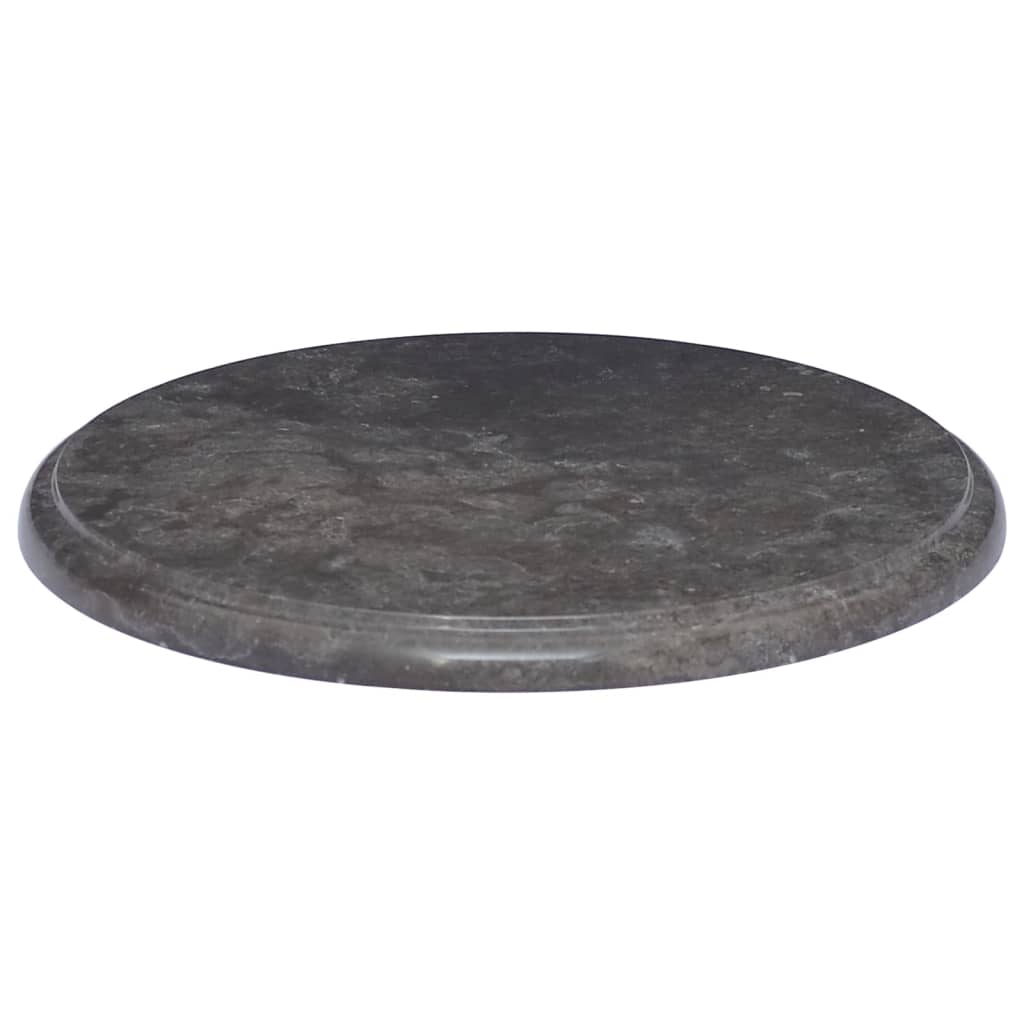 Table Top Black Ø40x2.5 cm Marble