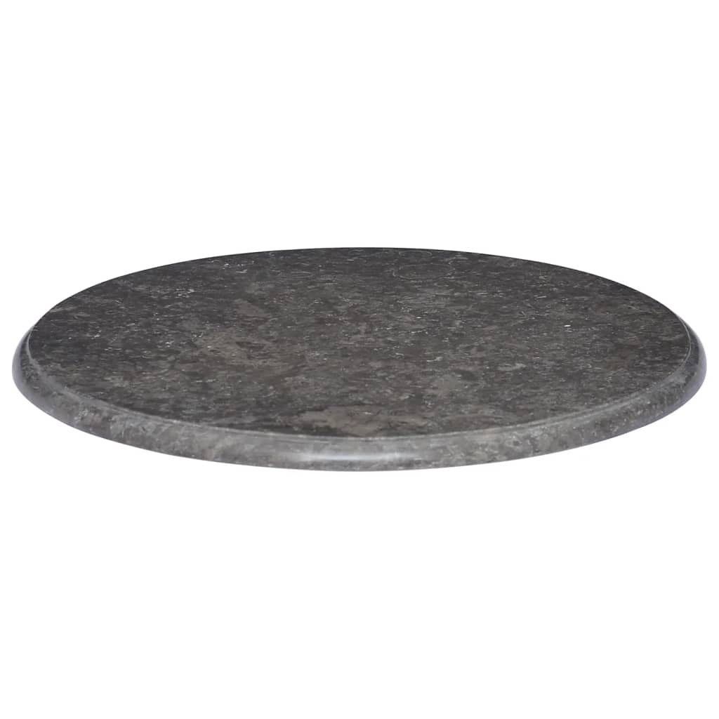 Table Top Black Ø60x2.5 cm Marble