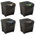 Stackable Garbage Bin Boxes 4 pcs Anthracite 100 L Polypropylene