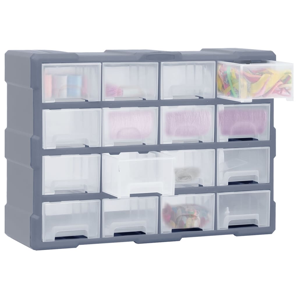 Multi-drawer Organiser with 16 Middle Drawers 52x16x37 cm