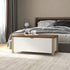 Storage Box with Cushion White and Sonoma Oak 105x40x45 cm Engineered Wood