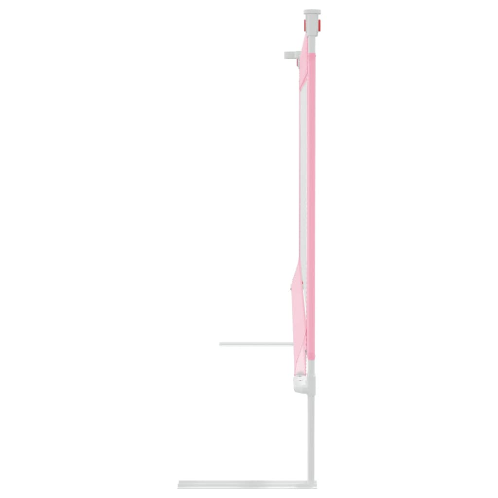Toddler Safety Bed Rail Pink 180x25 cm Fabric