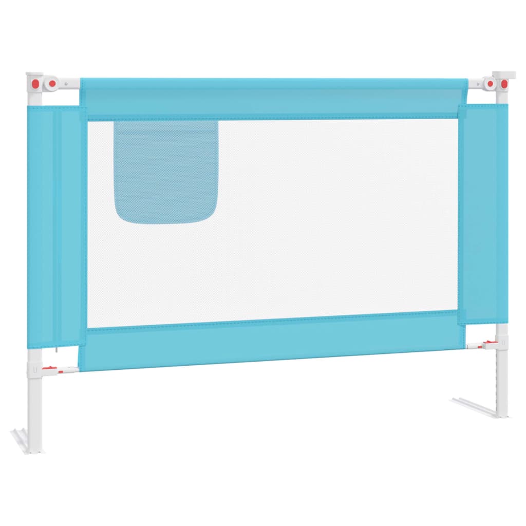 Toddler Safety Bed Rail Blue 90x25 cm Fabric