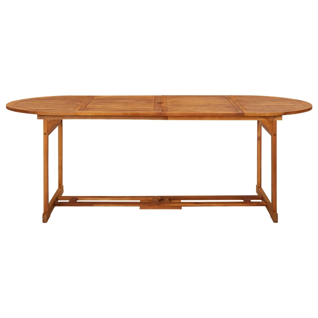 Garden Dining Table 220x90x75 cm Solid Wood Acacia