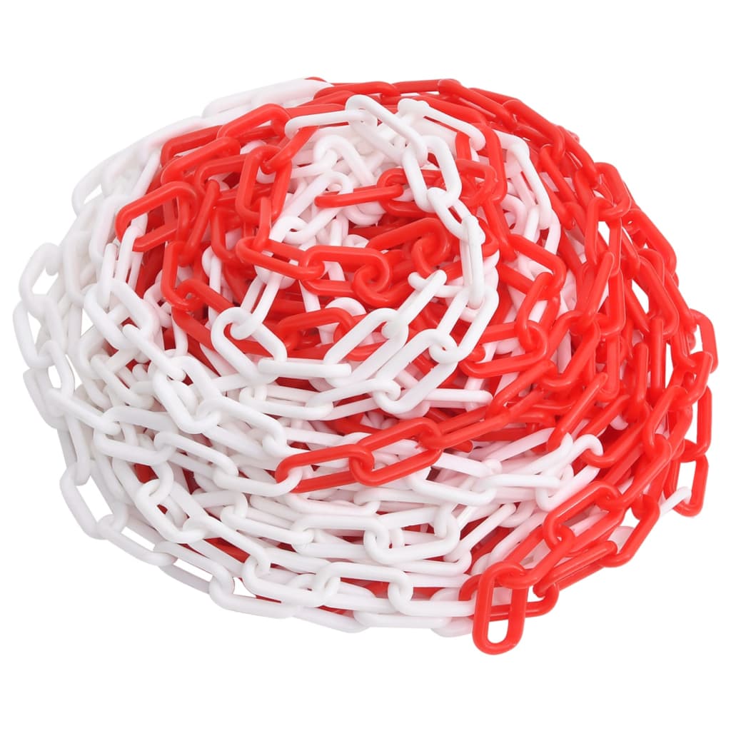 Warning Chain Red and White 30 m Ø4 mm Plastic