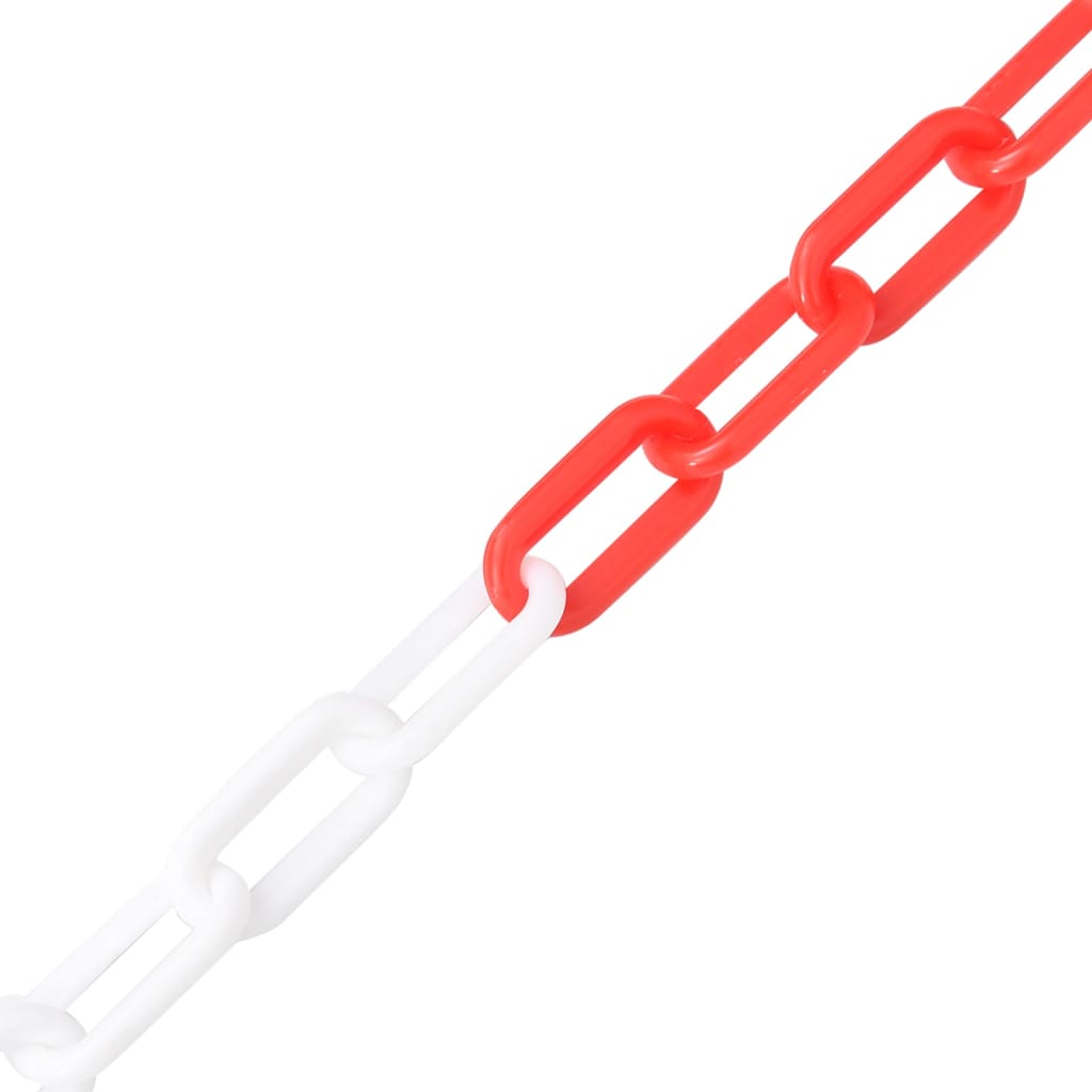 Warning Chain Red and White 30 m Ø8 mm Plastic