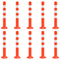 Traffic Control Bollards 10 pcs 75 cm PE