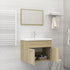 Bathroom Furniture Set Sonoma Oak Engineered Wood