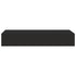 Wall-mounted Drawer Shelf Black 60x23.5x10cm MDF