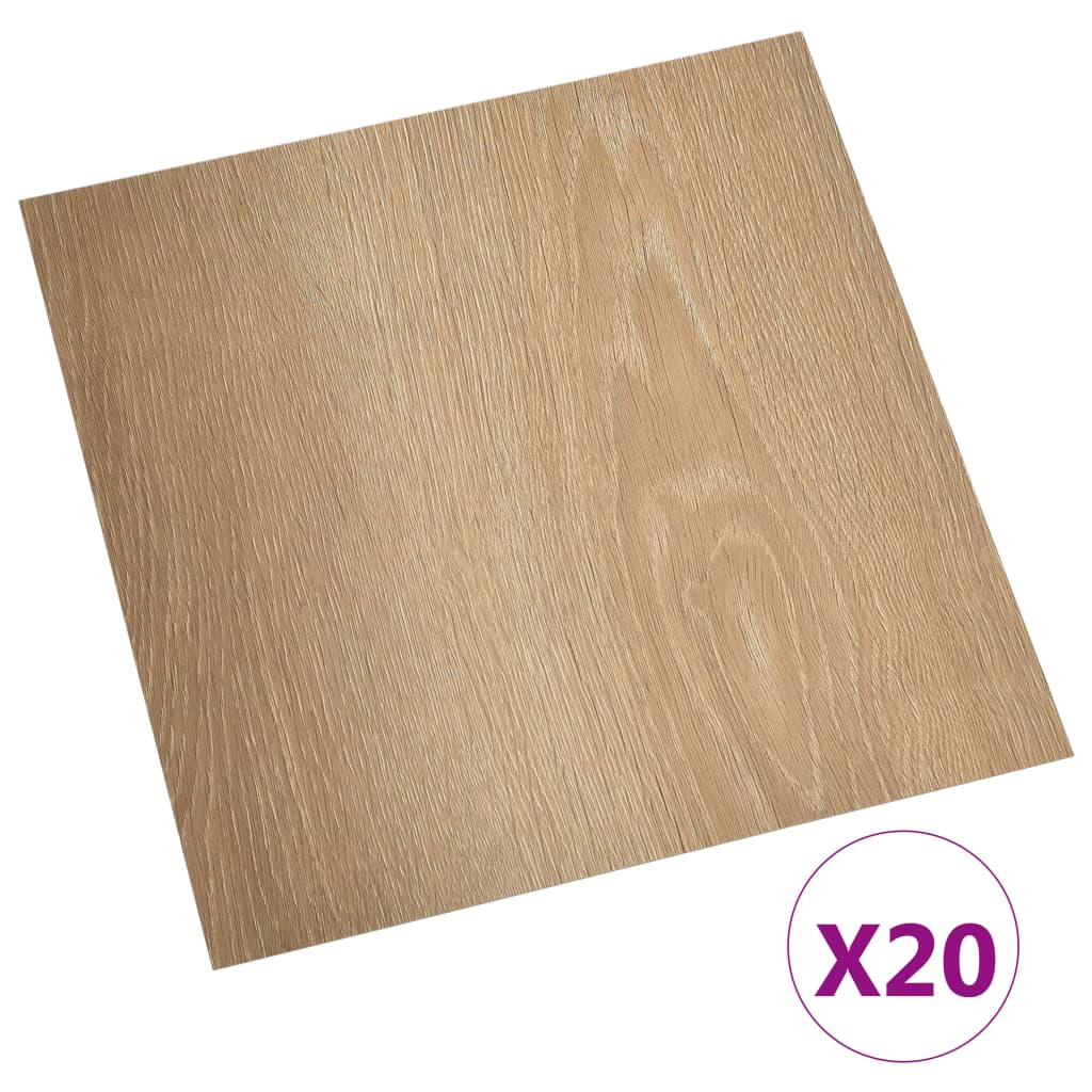 Self-adhesive Flooring Planks 20 pcs PVC 1.86 m² Brown