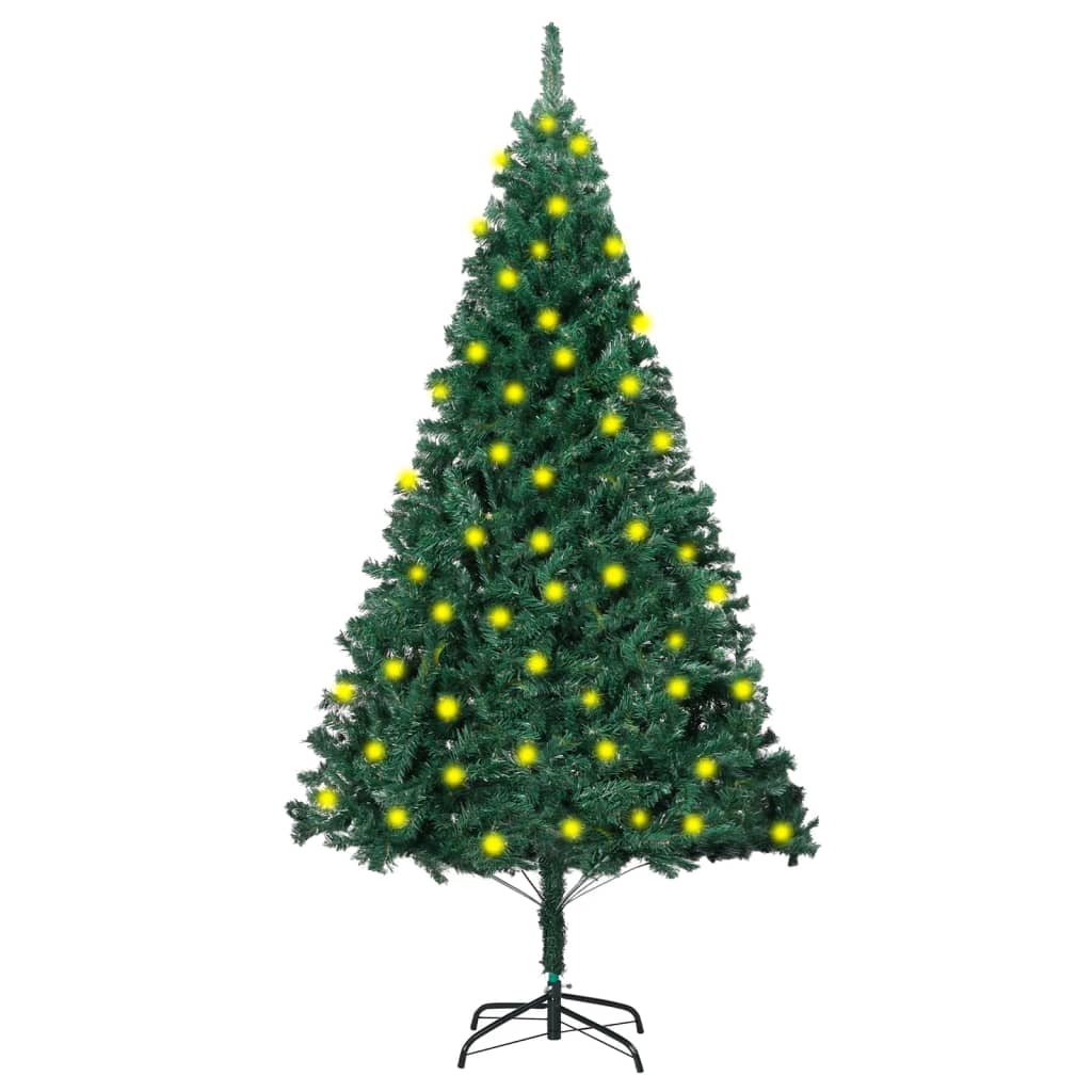 Artificial Pre-lit Christmas Tree with Thick Branches Green 180 cm