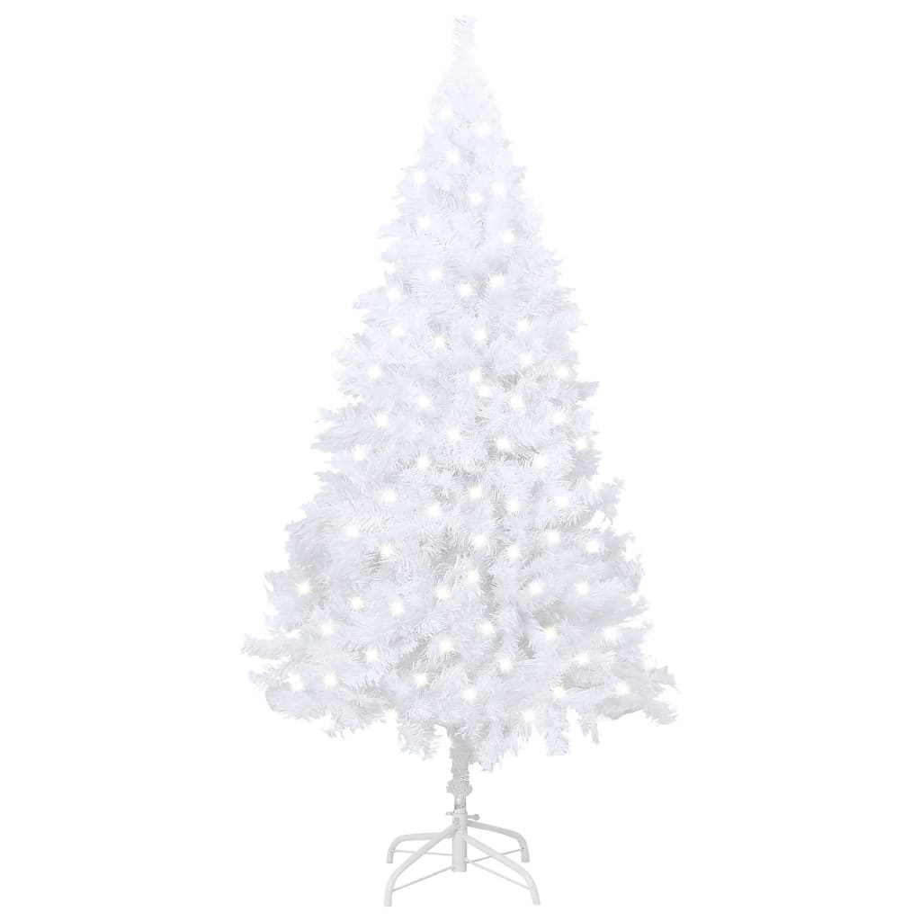 Artificial Pre-lit Christmas Tree with Thick Branches White 120 cm