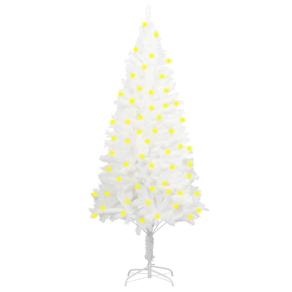 Artificial Pre-lit Christmas Tree White 180 cm