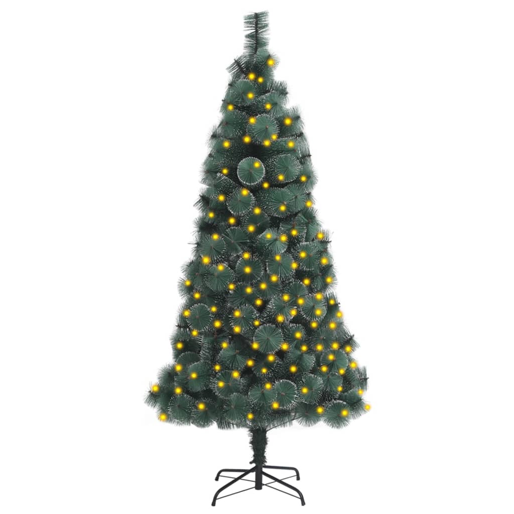 Artificial Pre-lit Christmas Tree with Stand Green 150 cm PET