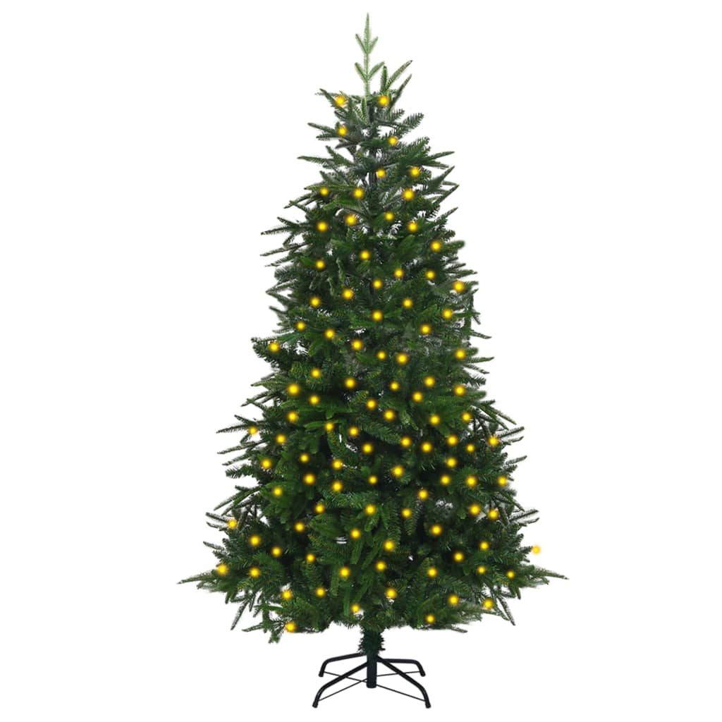 Artificial Pre-lit Christmas Tree Green 180 cm PVC&PE