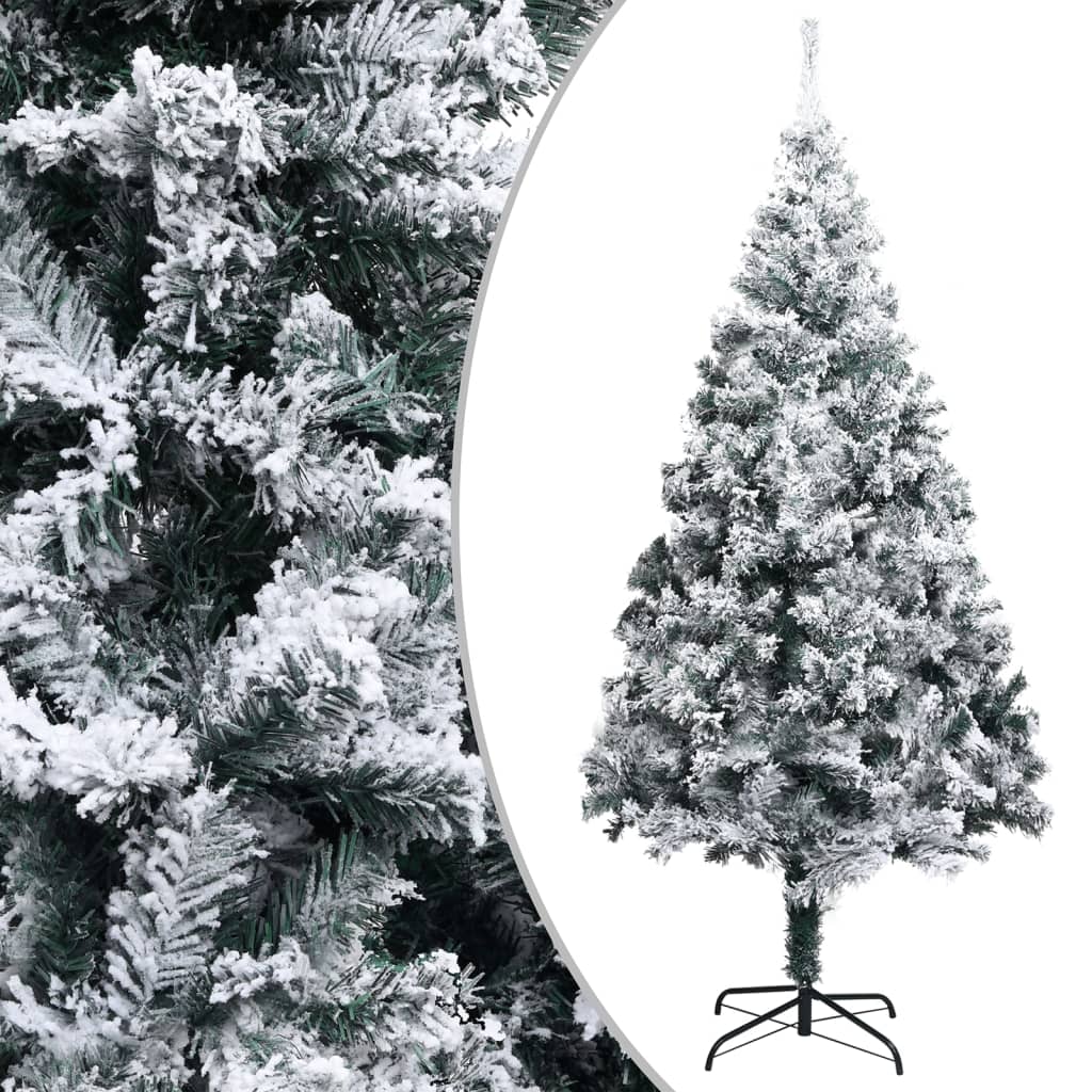 Artificial Christmas Tree LEDs&Ball Set&Flocked Snow Green 300 cm