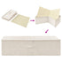 Storage Box Fabric 70x40x18 cm Cream