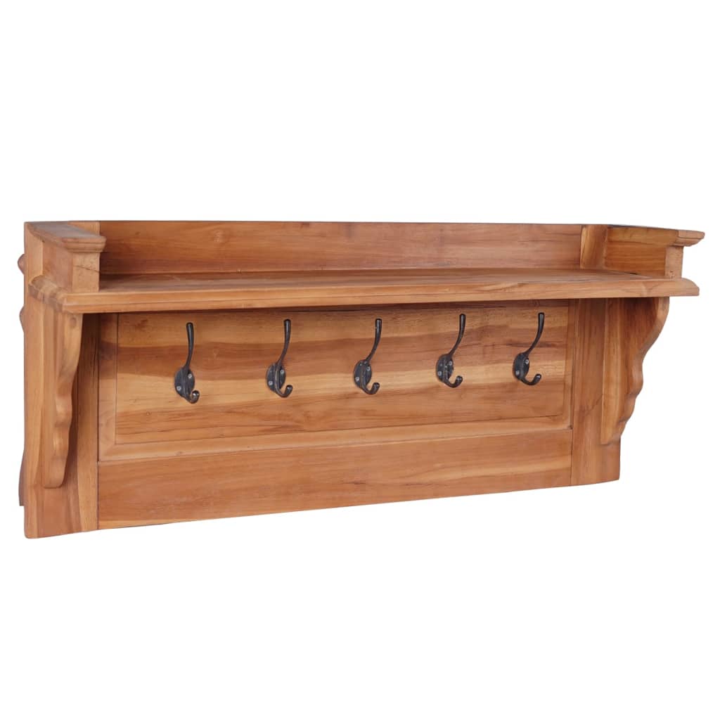 Wall Mounted Coat Rack 80x16.5x35 cm Solid Teak Wood