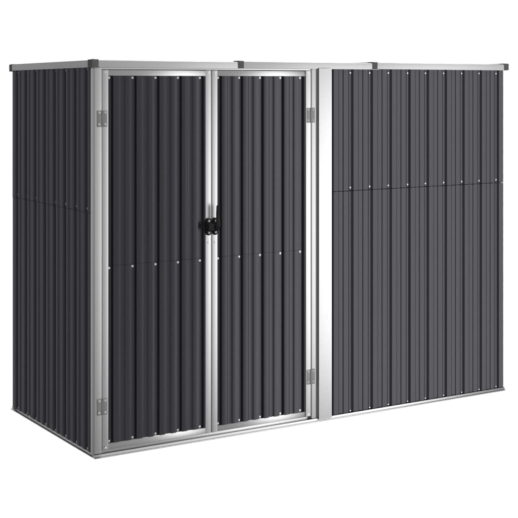 Garden Tool Shed Anthracite 225x89x161 cm Galvanised Steel